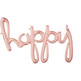 happy balónek růžovo-zlatý 99 cm x 68 cm